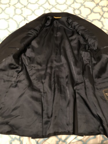 Hart Schaffner Marx Parisian 42 blau gestreift Blazer Sport Mantel Jacke - Bild 3 von 7