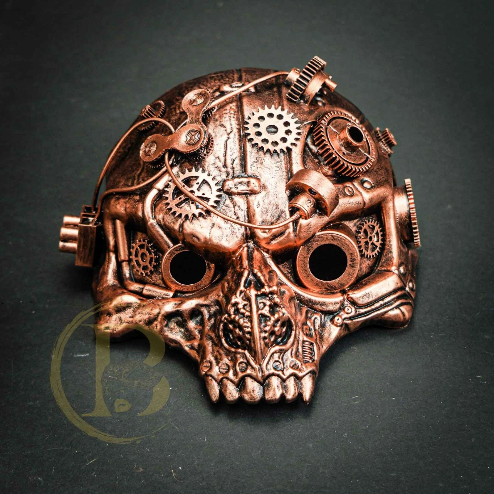 COPPER- STEAMPUNK BIRD SKULL MASK PLAGUE DOCTOR MASK HALF FACE MASQUERADE MASK