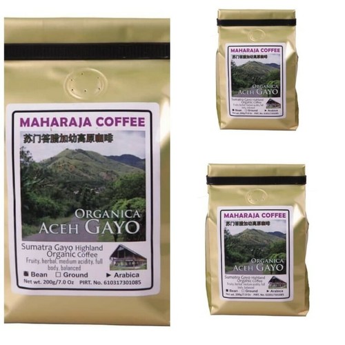 Fresh Roast Aceh Gayo Sangrai Maharaja Kaffee 200g x 3 Stück Indonesische Produkte - Bild 5 von 6