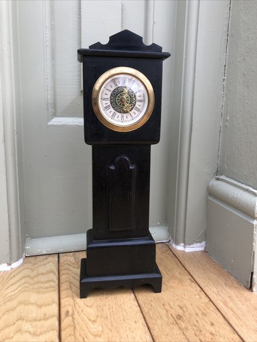 1950s english ebony wooden mantle clock Wind Up Working - Picture 1 of 12