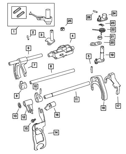 Genuine Mopar 2001-2017 Chrysler PT Cruiser Third And Fourth Shift Lug 4761179 - Picture 4 of 4