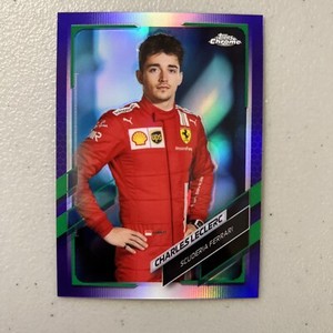 2021 Topps Chrome Formula 1 F1 Charles Leclerc Purple Green Refractor #11