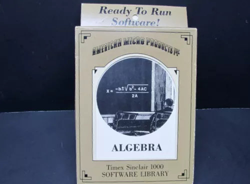 Algebra, Timex Sinclair 1000 & Sinclair ZX-81, AMPI 1982, CIB, Never Used