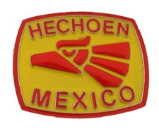 Hecho en Mexico Belt Buckle Super Mexican Men Women Rodeo Cowboy Red  Yellow