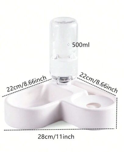 Dog Pet Feeder Automatic Drinking Water Corner Cat Large Bowl Double Dispenser - Picture 8 of 8