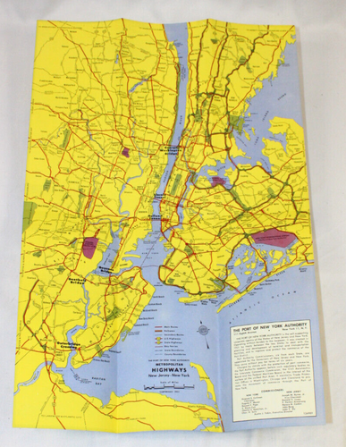 1951 Metropolitan New Jersey New York Highways Port Authority Holland Tunnel - Picture 2 of 3