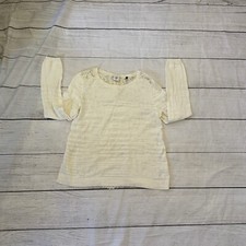 CAbi  size medium Sophia Sweater #5005 Ivory Lace Back Lightweight