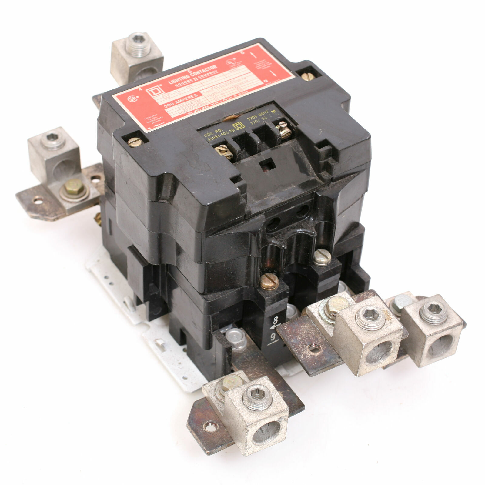 Square D 8903SQO2V08 3 Pole 100 Amp Lighting Contactor 208 Volt Coil for sale online | eBay