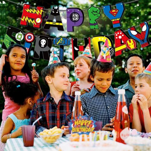 Juego de 44 piezas de decoración de fiesta de cumpleaños de superhéroes vengadores globos pancarta telón de fondo - Imagen 4 de 7