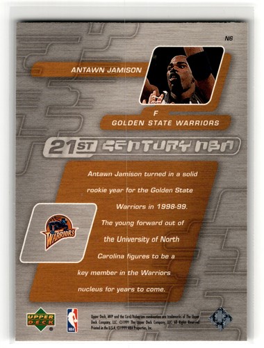 1999-00 Upper Deck MVP #N6 Antawn Jamison 21st Century NBA - Picture 2 of 2
