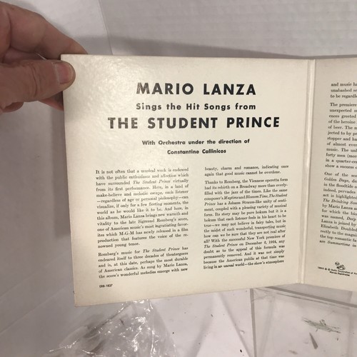 MARIO LANZA THE STUDENT PRINCE LP VINYL RECORD Red Seal LM-1837 Perfect - Imagen 7 de 18