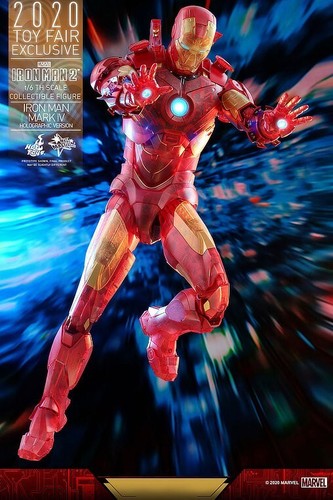 Iron Man 2 Mark IV Holographic Version 1:6 Figur Hot Toys MMS568 32 cm OVP Neu - Bild 18 von 24