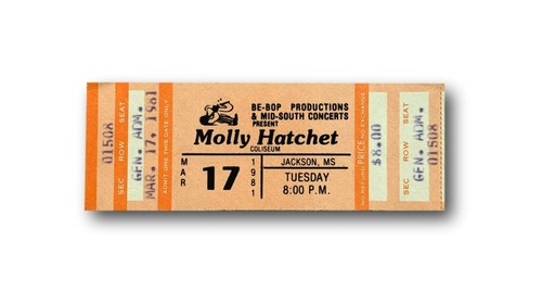 Molly Hatchet Authentic 1981 Original Concert Ticket 03/17/81 - Picture 1 of 2