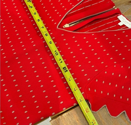 Ted Baker rotes Minikleid mit Jakobsmuschelärmeln Gr. 1 US 4 295 $ - Bild 9 von 9