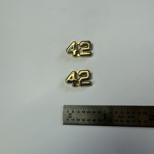 42 Gold Pin - Pin & Clutch - Police  Precinct Number - NEW - Made In The USA - Picture 1 of 3