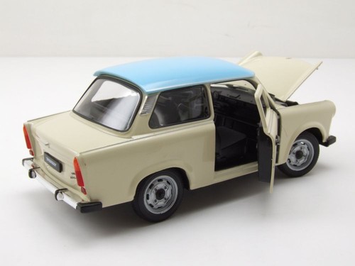 Trabant 601 Trabbi beige blau Modellauto 1:24 Welly - Bild 5 von 9