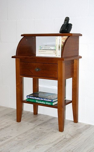 Mesa de teléfono de madera maciza pino macizo color cereza mesa de pasillo cómoda armario - Imagen 7 de 9