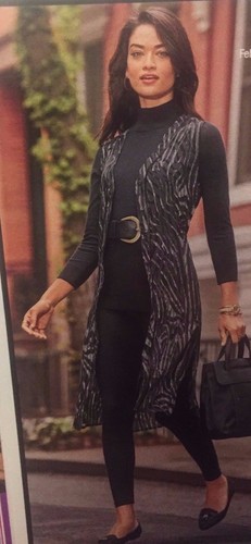 Avon ~ Tunika mit Zebra-Print und Knopfleiste ~ Größe L (14-16) ~ Neu im Paket - Bild 3 von 3