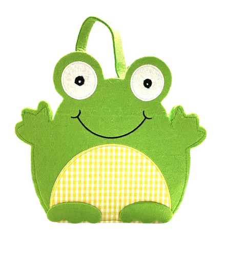 Dan Dee Collector's Choice Felt Animal Basket Green Frog 12 in