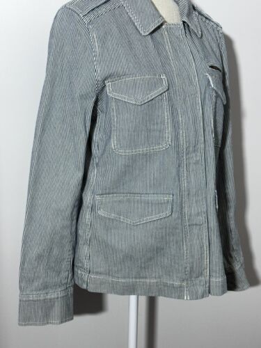 NWT Ann Taylor LOFT Pinstripe Denim Utility Conductor's Jacket M Medium MSRP $98 - Picture 3 of 3