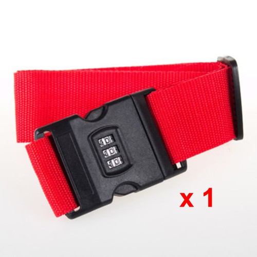 Adjustable Lockable Luggage Suitcase Combination Strap - Tie Down Belt Buckle - Picture 8 of 9
