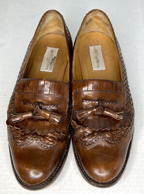 Mezlan Alicante Brown Leather Tassel Shoes Wingtip Kiltie  display picture 3