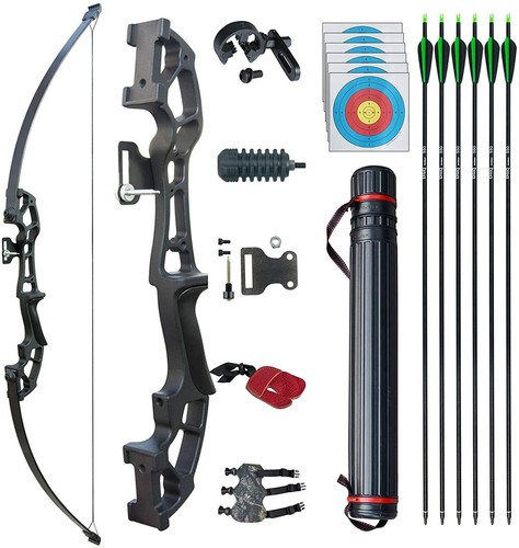 Archery set Adult Takedown Recurve Bow Arrow Set Hunting Target Practice Longbow - Picture 7 of 22