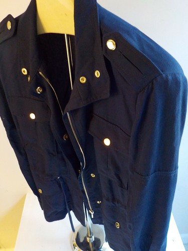 WHITE HOUSE BLACK MARKET Snap/Zip Front Soft Utility Jacket-Blue-SZ XXS-NWT - Foto 7 di 8