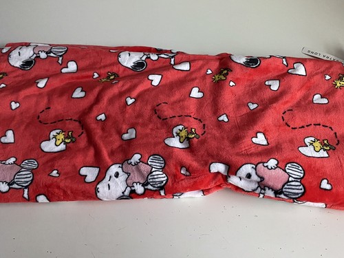 Peanuts Snoopy Corazón Día de San Valentín Lanzamiento Rojo Súper Suave 60 X 70” Woodstock NUEVO - Imagen 8 de 13