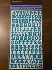 Recollections Turquoise Alphabet And Numbers Scrapbooking Stickers