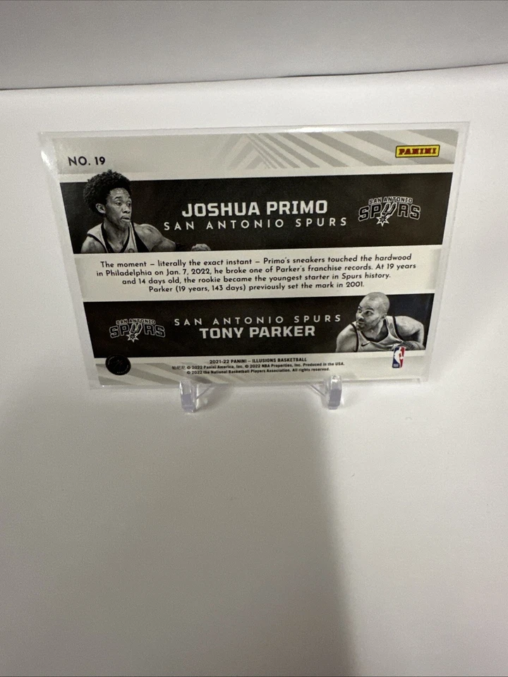 2021-22 Panini Illusions - Rookie Reflections #19 Tony Parker, Joshua Primo (RC) - Image 2 of 2