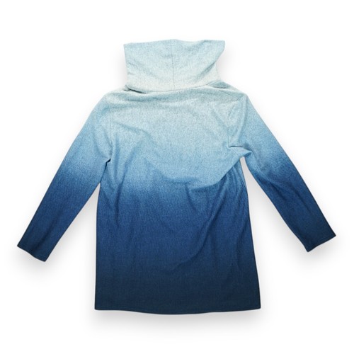 NWT New Directions Sweatshirt Womens Medium Blue 3/4 Sleeve Cowl Neck - Picture 2 of 2