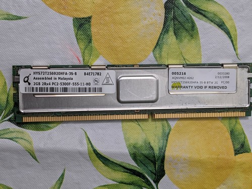 Dell 4GB (2 x 2GB) 2Rx4 PC2-5300F DDR2-RAM MEMORY - Picture 3 of 4