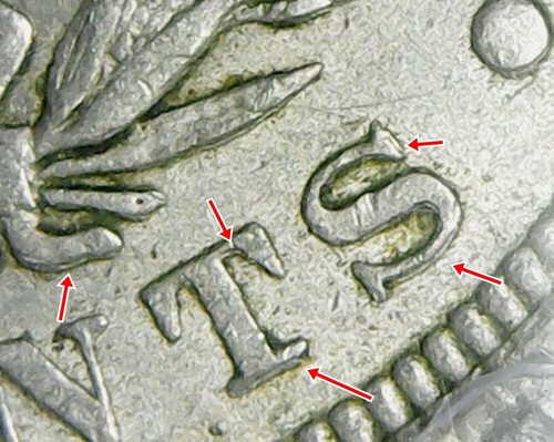 1906 PCGS AU53 FS-801 DDR Doubled Die Reverse Liberty V Nickel - Picture 3 of 3