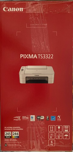 Canon Pixma TS3322 Wireless Inkjet All-in-One Printer - White Brand New - Bild 4 von 4