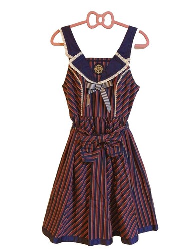 2012年【Angelic Pretty】 Chocolate JSK Melty Ribbon Chocolate Collar JSK by Angelic Pretty