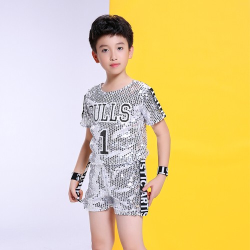 Mode Kinder Pailletten Jazz Tanz Street Dance Modern Dance Kostüm - Bild 52 von 60