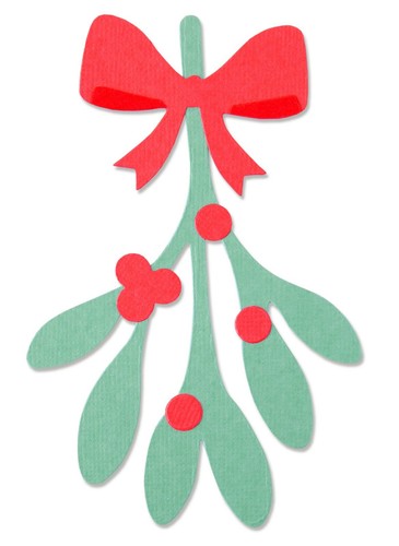Sizzix Bigz Mistletoe Leaves die #664461 Retail $19.99 designer Jen Long - Picture 2 of 4