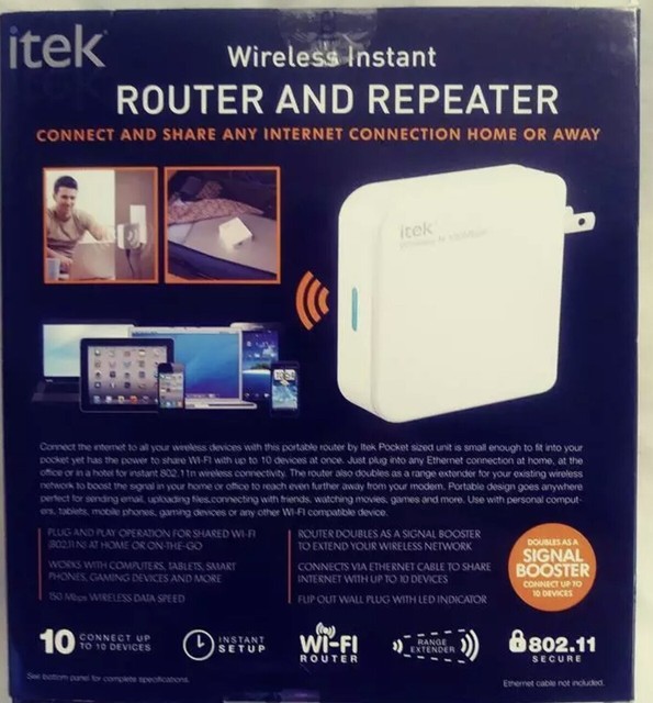 Itek N Series Instant Wifi Router And Repeater Amp Wifi Extender