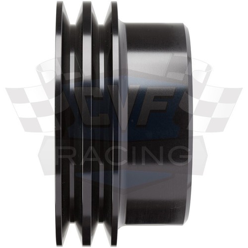 Black Aluminum 3 Bolt Ford Crankshaft Pulley 289 302 V-Belt SBF Crank 2 Groove - Picture 3 of 3