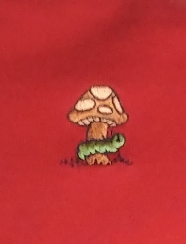 Disney Eeyore Shirt Sz XL Red zipper Down polo 3/4 Sleeve Cotton - Picture 3 of 7