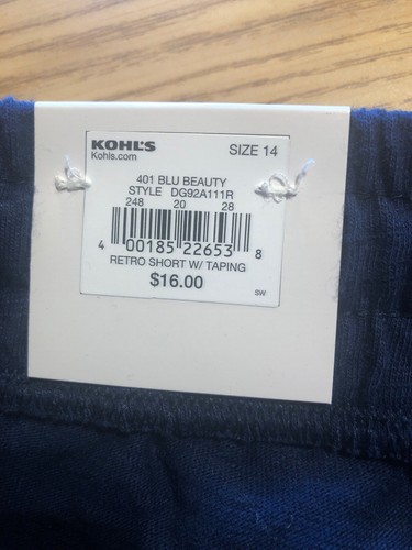 SO Girls Navy Blue Retro Shortie SHORTS 14 Retail $16 (s-blk-22-1) - Picture 4 of 6