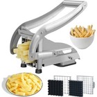 French Fry Cutter Potato Cutter Stainless Steel 2 Blades Suction Base Veg Slicer