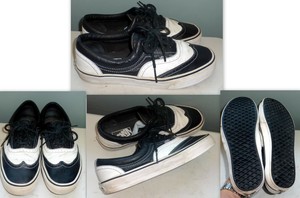 wingtip vans black and white