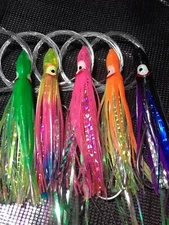 Custom 5 Pk Color Saltwater Offshore Fishing Trolling Lure Mahi-Tuna-Sail-Wahoo 