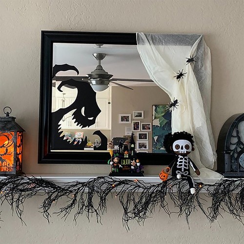 Halloween WindowODecoration Halloween Door Wall Decoration Sticker Scary Witch D - Picture 3 of 10