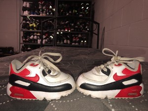 Details about Nike Air Max 90 LTR TD Baby Boys Toddler Athletic Shoes Size 5C White Red Black Details about Nike Air Max 90 LTR TD Baby Boys Toddler Athletic Shoes Size 5C White Red Black