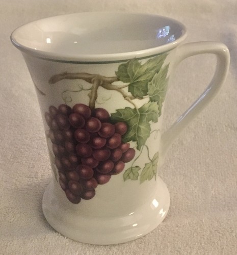 American Atelier Set Of 4 Vineyard 5039 Purple Red Blue Green Grapes Mugs 4.5" - 第 5/13 張圖片
