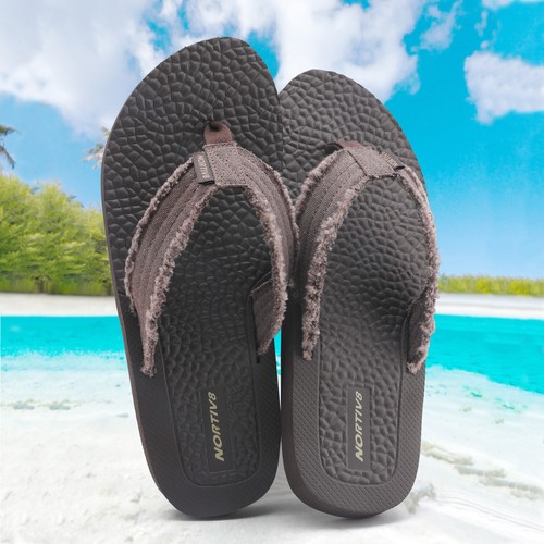 Men's Thong Flip Flops Sandals Comfortable Lightweight Beach Sandal Slippers - Picture 33 of 39