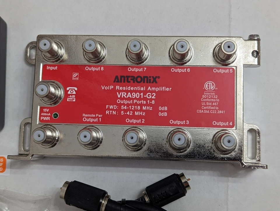 ANTRONIX VRA901-G2/ACP 1.2 GHz VoIP Residential Digital Coaxial Amplifier 9-Port - Image 3 of 4